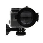 Professionelles 58-mm-16x-Makroobjektiv mit Nahaufnahmefilter für GoPro HERO5 Sport Action-Kamera, inklusive Objektivfuß, Adapterring, Objektivschutzkappe, Handschlaufe und Reinigungstuch.