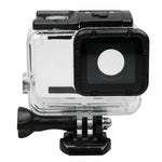 Schutzhülle für GoPro HERO5 Skelettgehäuse mit Schnallenbefestigung und Gewindespindel (Objektiv muss demontiert werden).