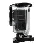 Schutzhülle für GoPro HERO5 Skelettgehäuse mit Schnallenbefestigung und Gewindespindel (Objektiv muss demontiert werden).