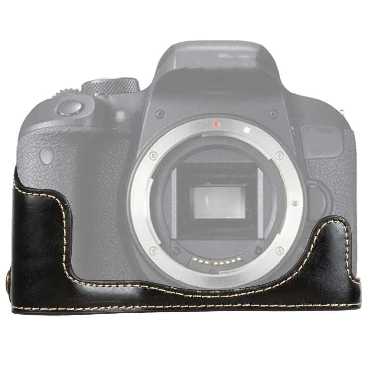 Halbtasche aus PU-Leder mit 1/4-Zoll-Gewinde für Canon EOS 77D / 800D, für Canon EOS 77D, für Canon EOS 77D