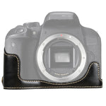 Halbtasche aus PU-Leder mit 1/4-Zoll-Gewinde für Canon EOS 77D / 800D, für Canon EOS 77D, für Canon EOS 77D
