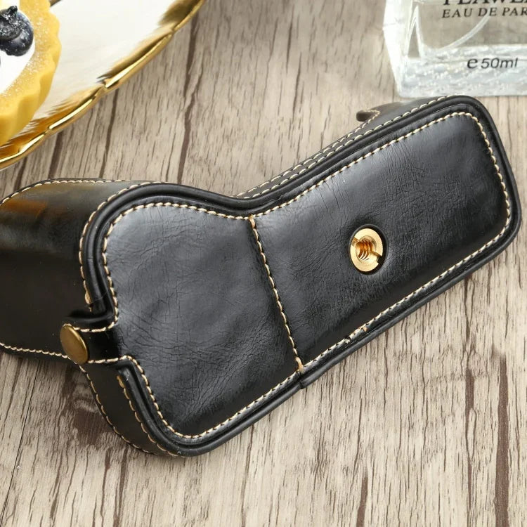 Halbtasche aus PU-Leder mit 1/4-Zoll-Gewinde für Canon EOS 77D / 800D, für Canon EOS 77D, für Canon EOS 77D