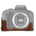 Halbtasche aus PU-Leder mit 1/4-Zoll-Gewinde für Canon EOS 77D / 800D, für Canon EOS 77D, für Canon EOS 77D