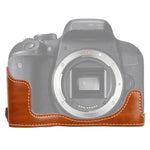 Halbtasche aus PU-Leder mit 1/4-Zoll-Gewinde für Canon EOS 77D / 800D, für Canon EOS 77D, für Canon EOS 77D