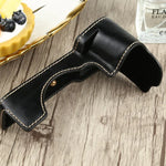 Halbtasche aus PU-Leder mit 1/4-Zoll-Gewinde für Sony ILCE-7C/A7C