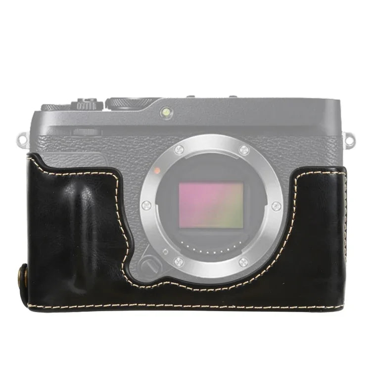 Halbtasche aus PU-Leder mit 1/4-Zoll-Gewinde für FUJIFILM XE4, passend für FUJIFILM XE4