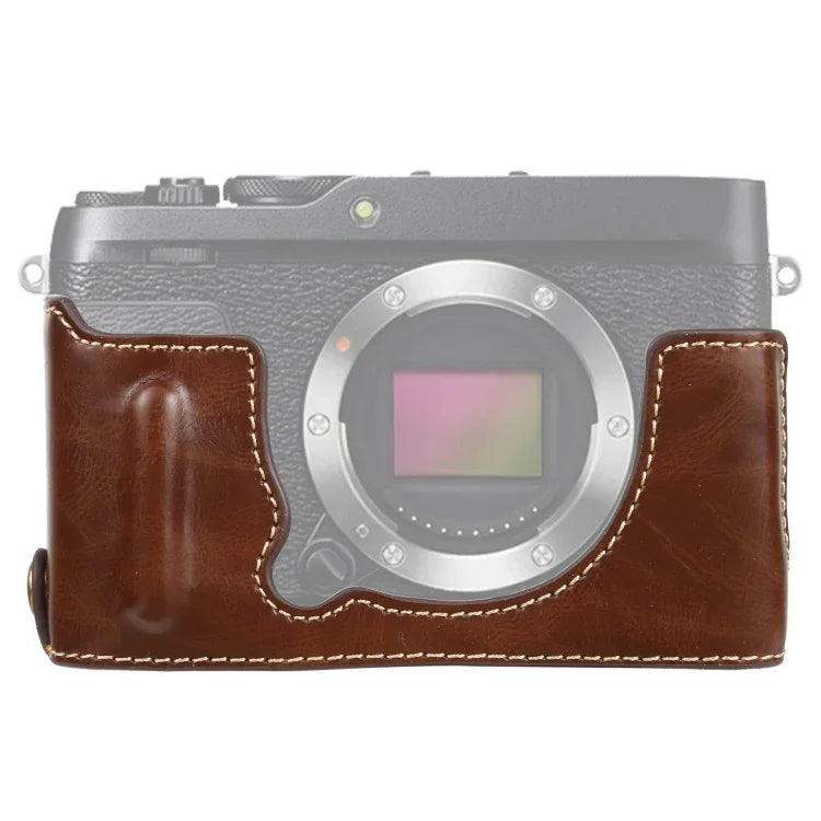 Halbtasche aus PU-Leder mit 1/4-Zoll-Gewinde für FUJIFILM XE4, passend für FUJIFILM XE4