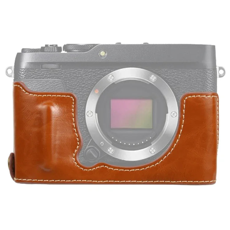 Halbtasche aus PU-Leder mit 1/4-Zoll-Gewinde für FUJIFILM XE4, passend für FUJIFILM XE4