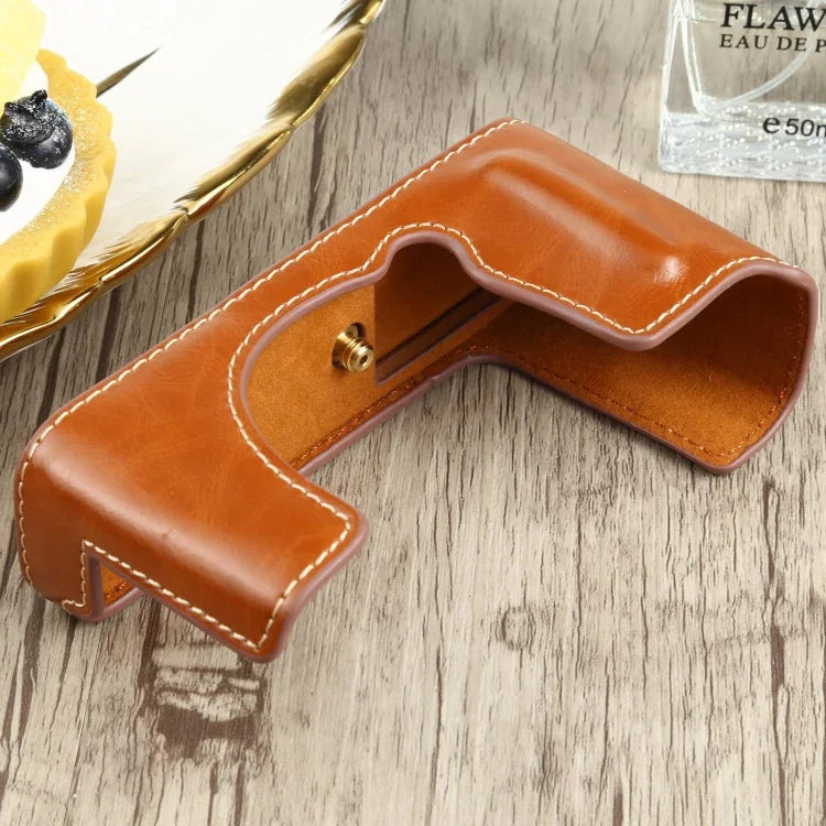 Halbtasche aus PU-Leder mit 1/4-Zoll-Gewinde für FUJIFILM XE4, passend für FUJIFILM XE4