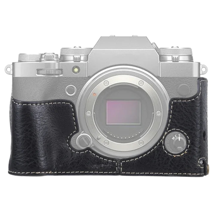 1/4 Zoll Gewinde Litschi-Textur PU-Leder Kamera-Halbtasche Basis für FUJIFILM X-T4, Für FUJIFILM X-T4 Litschi