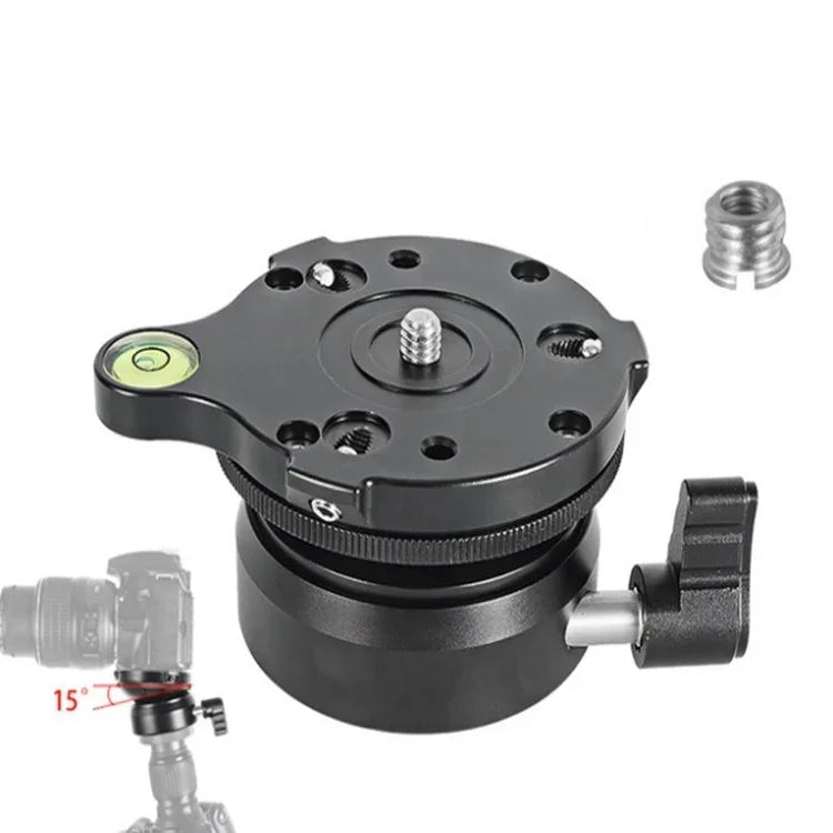 BEXIN DY-60N 3/8-Zoll-Gewinde-Kuppel-Profi-Stativ-Nivellier-360-Grad-Panoramakopf-Basis mit Libelle und 3/8-Zoll-Schraubadapter, DY-60N 3/8 Zoll