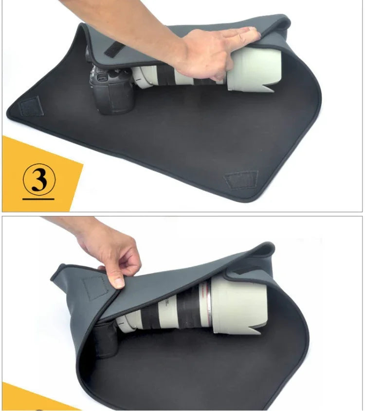 Stoßfeste Neopren-Schutzhülle für Canon-, Nikon- und Sony-Kameraobjektive, Größe: 25 x 25 cm