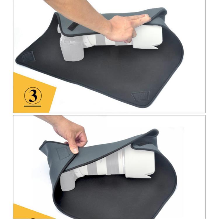 Stoßfeste Neopren-Schutzhülle für Canon-, Nikon- und Sony-Kameraobjektive, Größe: 55 x 55 cm