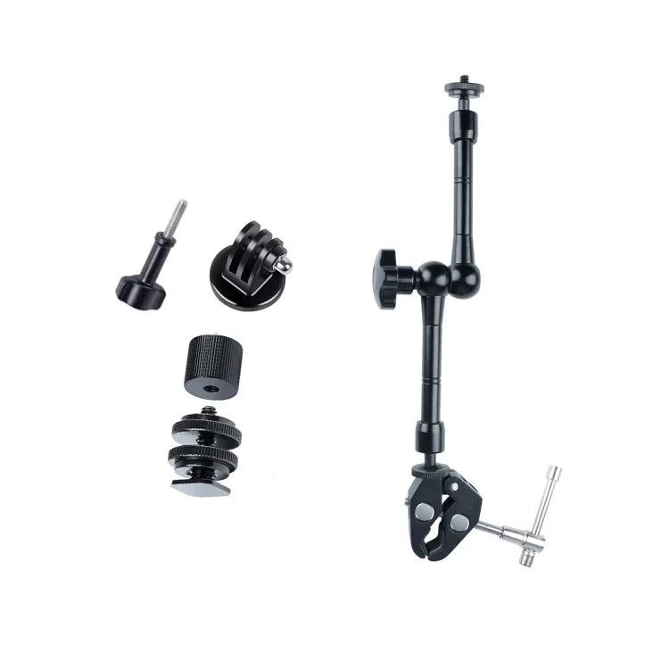 11 Zoll verstellbarer, reibungsbehafteter Magic Arm + große Klauenclips, 11 Zoll Magic Arm + Klauenclips