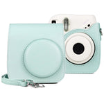 Retro-Kameratasche aus PU-Leder mit Tragegurt für FUJIFILM instax mini 7+