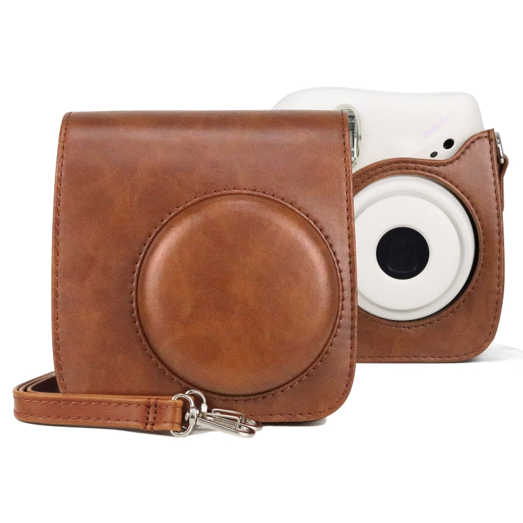 Retro-Kameratasche aus PU-Leder mit Tragegurt für FUJIFILM instax mini 7+