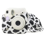 Milk Cow Ganzkörper-Kameratasche aus PU-Leder mit Tragegurt für FUJIFILM instax mini 7+, Milk Cow