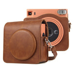 Vollleder-Kameratasche mit Tragegurt für FUJIFILM instax Square SQ1
