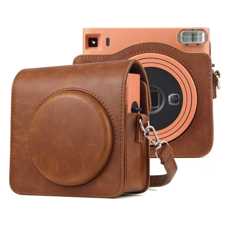 Vollleder-Kameratasche mit Tragegurt für FUJIFILM instax Square SQ1