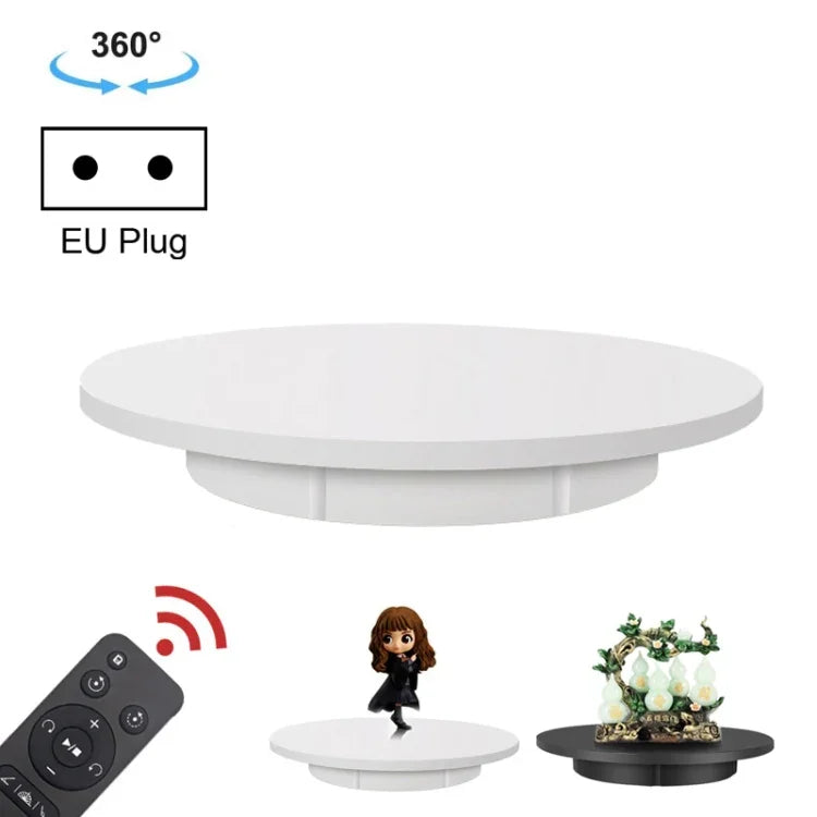 Elektrischer Drehteller für Videoaufnahmen, 42 cm, Tragkraft: 100 kg, Netzanschluss, EU-Stecker, 42 cm, EU-Stecker