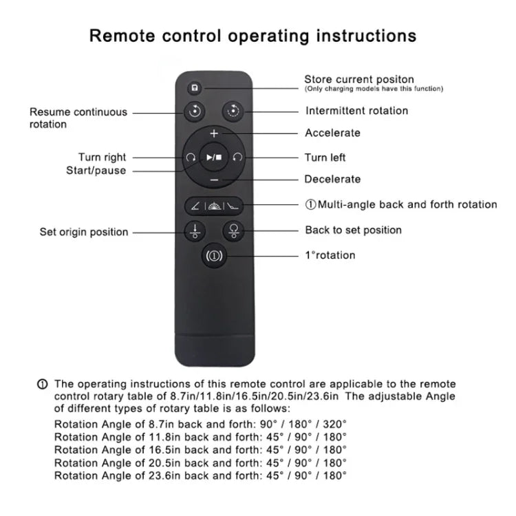 Elektrischer Drehteller für Videoaufnahmen, 42 cm, Tragkraft: 100 kg, Netzanschluss, EU-Stecker, 42 cm, EU-Stecker