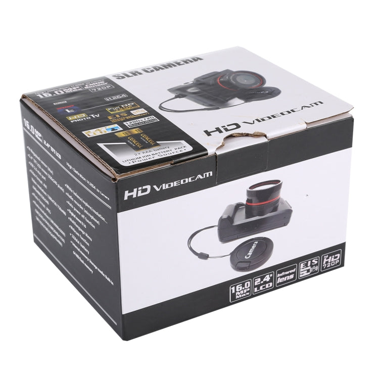 1,3 Megapixel Interpolation Klappbildschirm Wechselobjektiv Digitalkamera, 2,4 Zoll LCD, Full HD 720P Aufnahme, Infrarotobjektiv, EIS, Schwarz, Weiß