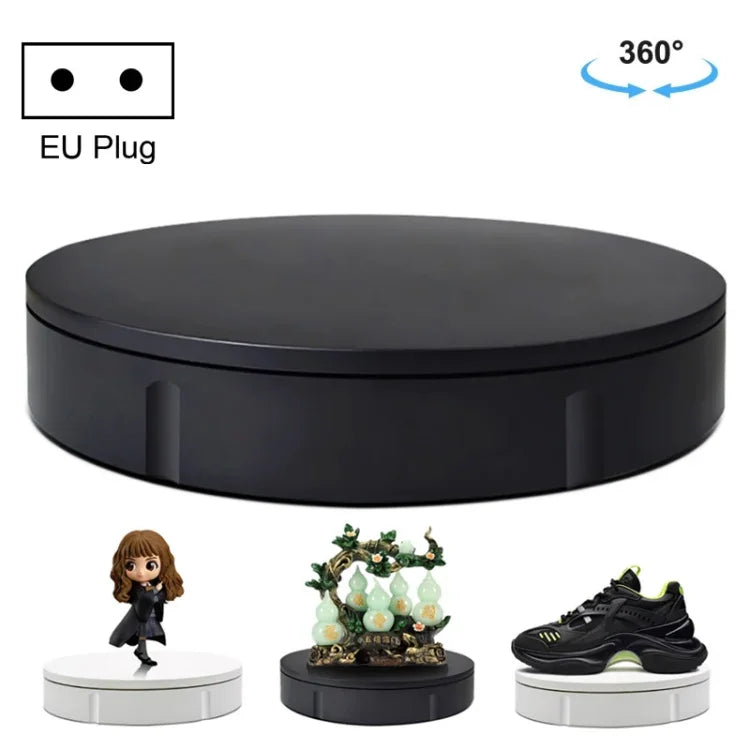 Elektrischer Drehteller für Präsentationsdisplays (22 cm), Videoaufnahmen, Tragkraft: 50 kg, EU-Stecker, 22 cm, EU-Stecker
