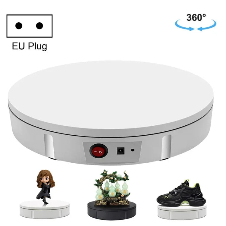 Elektrischer Drehteller für Präsentationsdisplays (22 cm), Videoaufnahmen, Tragkraft: 50 kg, EU-Stecker, 22 cm, EU-Stecker