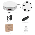 Elektrischer Drehteller für Präsentationsdisplays (22 cm), Videoaufnahmen, Tragkraft: 50 kg, EU-Stecker, 22 cm, EU-Stecker