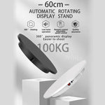 Elektrischer Drehteller für Präsentationsständer, 60 cm Durchmesser, Tragkraft: 100 kg, Netzanschluss, EU-Stecker, 60 cm, EU-Stecker