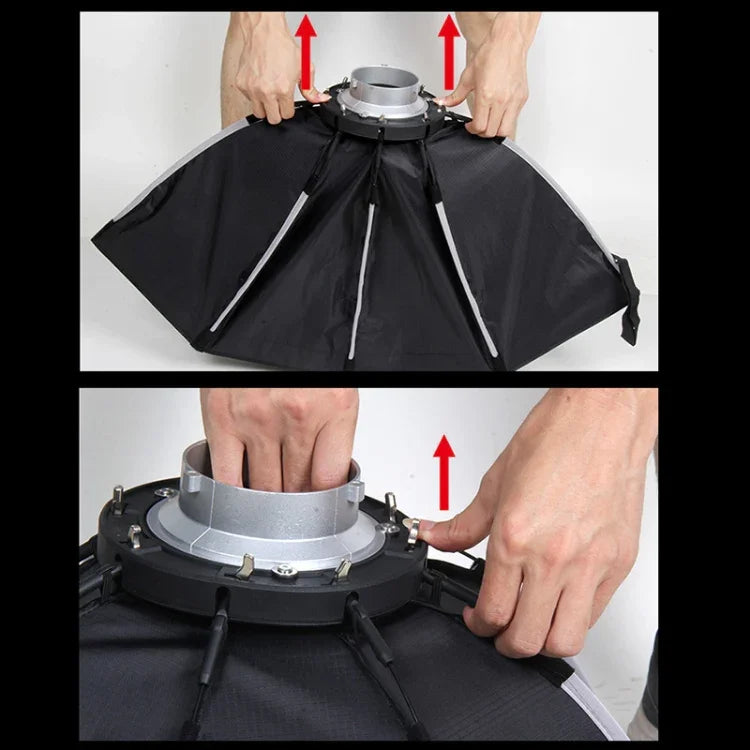 TRIOPO K2-55 55cm Speedlite Blitzgerät Achteckige Parabol-Softbox Bowens-Anschluss Diffusor, K2-55