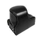 Full Body Camera PU Leather Case Bag for Sony LCE-7C / Alpha 7C / A7C 28-60mm / 40.5mm Lens, For Sony A7C