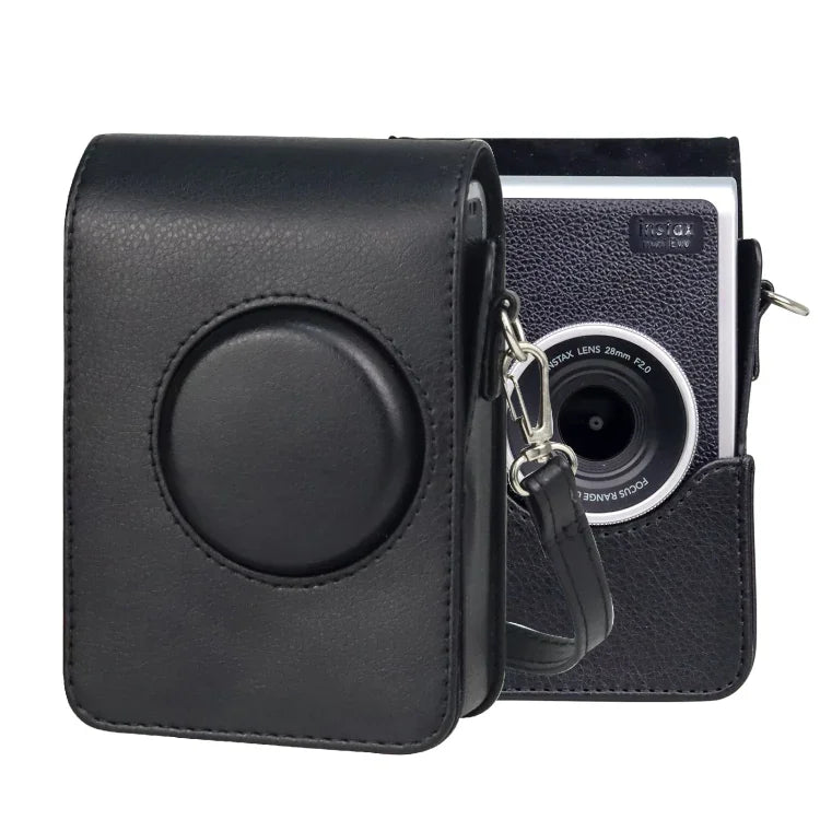 Vertikale Ganzkörper-Kameratasche aus PU-Leder mit Tragegurt für FUJIFILM instax mini Evo, passend für FUJIFILM instax mini Evo Vertikal