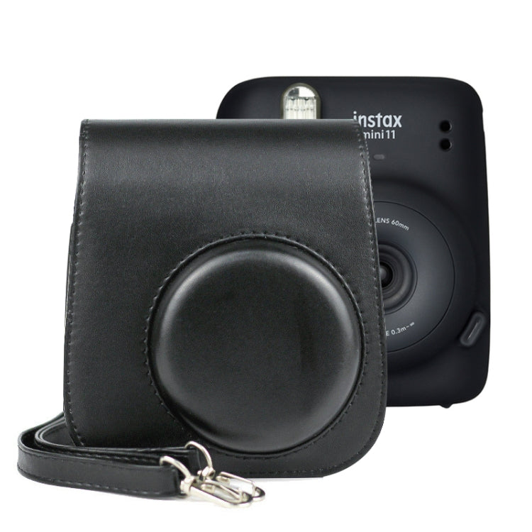 Vollfarbige Leder-Kameratasche mit Tragegurt für FUJIFILM Instax mini 11