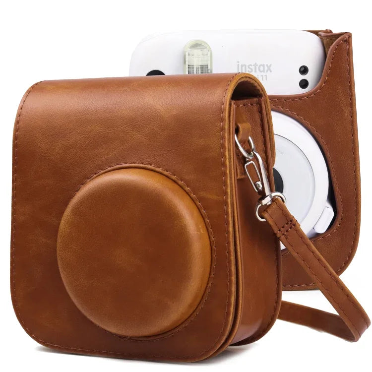 Retro-Kameratasche aus Leder mit Tragegurt für FUJIFILM Instax mini 11