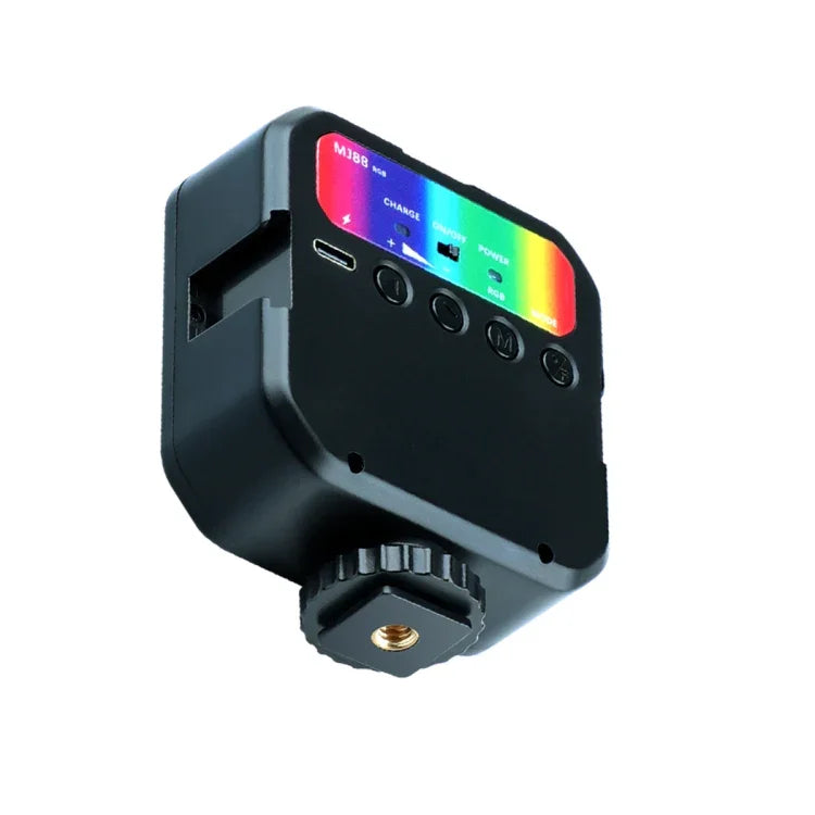 MJ88 Pocket 3000-7000K+RGB Full Color Beauty Fill Light Handheld Camera Photography Streamer LED Light with Remote Control, MJ88