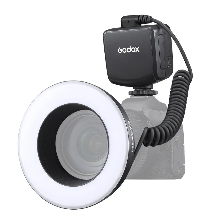 Godox Ring72 Makro-Ring-Taschenlampe mit 48 LEDs und 8 verschiedenen Adapterringen, Ring72
