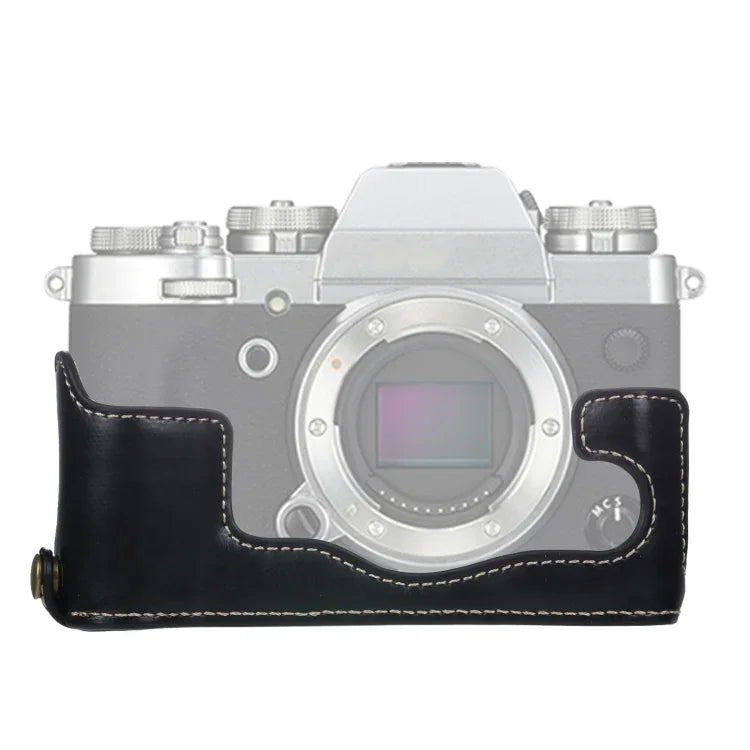 Halbtasche aus PU-Leder mit 1/4-Zoll-Gewinde für FUJIFILM X-T3/X-T2, für FUJIFILM X-T3