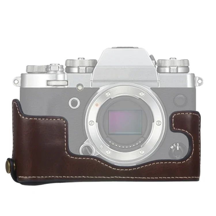 Halbtasche aus PU-Leder mit 1/4-Zoll-Gewinde für FUJIFILM X-T3/X-T2, für FUJIFILM X-T3