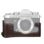 Halbtasche aus PU-Leder mit 1/4-Zoll-Gewinde für FUJIFILM X-T3/X-T2, für FUJIFILM X-T3