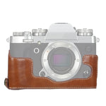 Halbtasche aus PU-Leder mit 1/4-Zoll-Gewinde für FUJIFILM X-T3/X-T2, für FUJIFILM X-T3