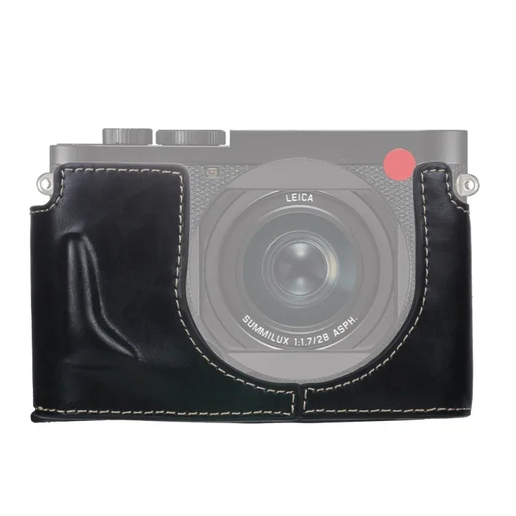 1/4-Zoll-Gewinde, PU-Leder-Kameratasche (Halbtasche) für Leica Q2, passend für Leica Q2