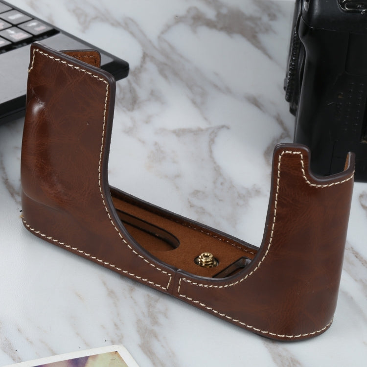 1/4-Zoll-Gewinde, PU-Leder-Kameratasche (Halbtasche) für Leica Q2, passend für Leica Q2