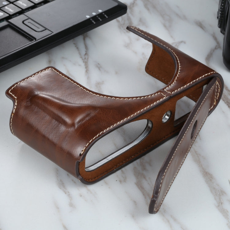 1/4-Zoll-Gewinde, PU-Leder-Kameratasche (Halbtasche) für Leica Q2, passend für Leica Q2