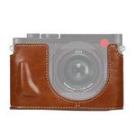1/4-Zoll-Gewinde, PU-Leder-Kameratasche (Halbtasche) für Leica Q2, passend für Leica Q2