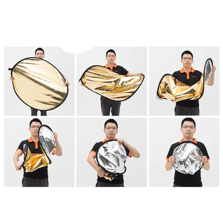 Godox FT01 2-in-1 Gold/Silber Ovaler Faltreflektor, Größe: 150 x 200 cm, 2 in 1 150 x 200 cm