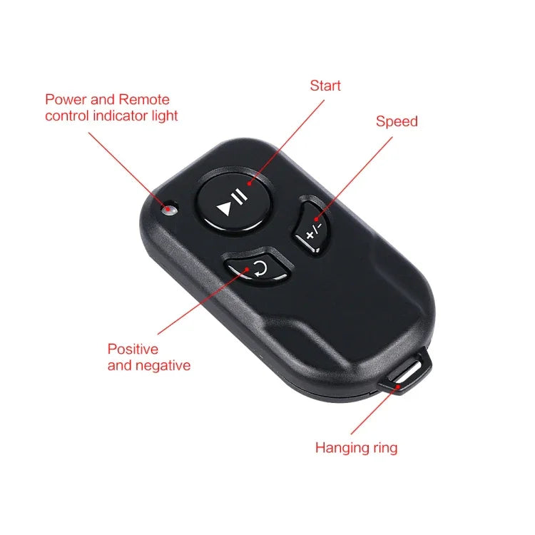 YELANGU L4X Kamerawagen II Elektrischer Schienenslider mit 3 Rädern, inklusive Fernbedienung für DSLR-/Heimkameras, GoPro und Smartphones, Traglast: 3 kg, Schwarz