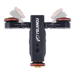 YELANGU L4X Kamerawagen II Elektrischer Schienenslider mit 3 Rädern, inklusive Fernbedienung für DSLR-/Heimkameras, GoPro und Smartphones, Traglast: 3 kg, Schwarz