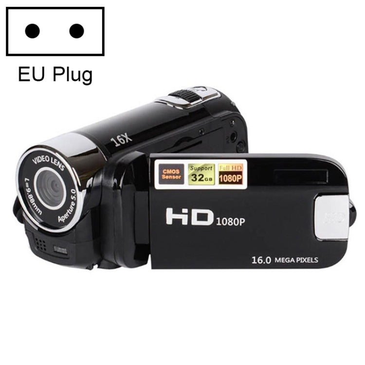 16-facher Digitalzoom, HD 16 Millionen Pixel, Heim- und Reise-DV-Kamera, EU-Stecker