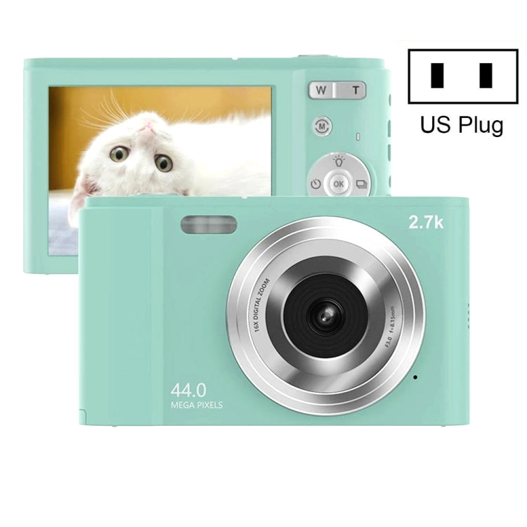 DC302 2,88 Zoll 44MP 16X Zoom 2,7K Full HD Digitalkamera Kinder-Kartenkamera, US-Stecker, DC302, US-Stecker